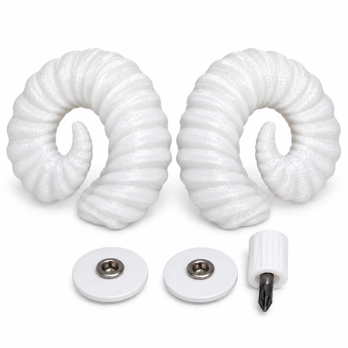 White Ram Horns Hat Accessory for North Carolina Game Day