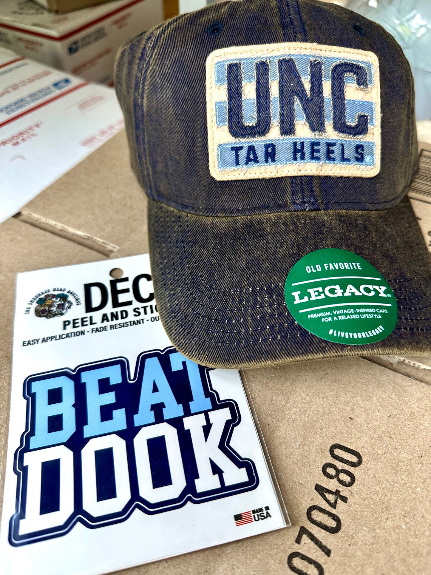 Carolina Blue Beat Dook Sticker by Shrunken Head Brand