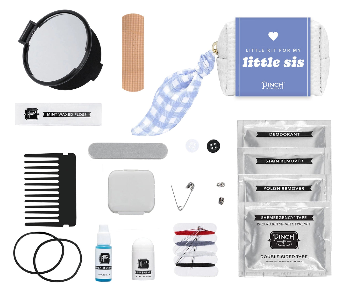 Little Sis Minimergency Kit With Carolina Blue Scarf