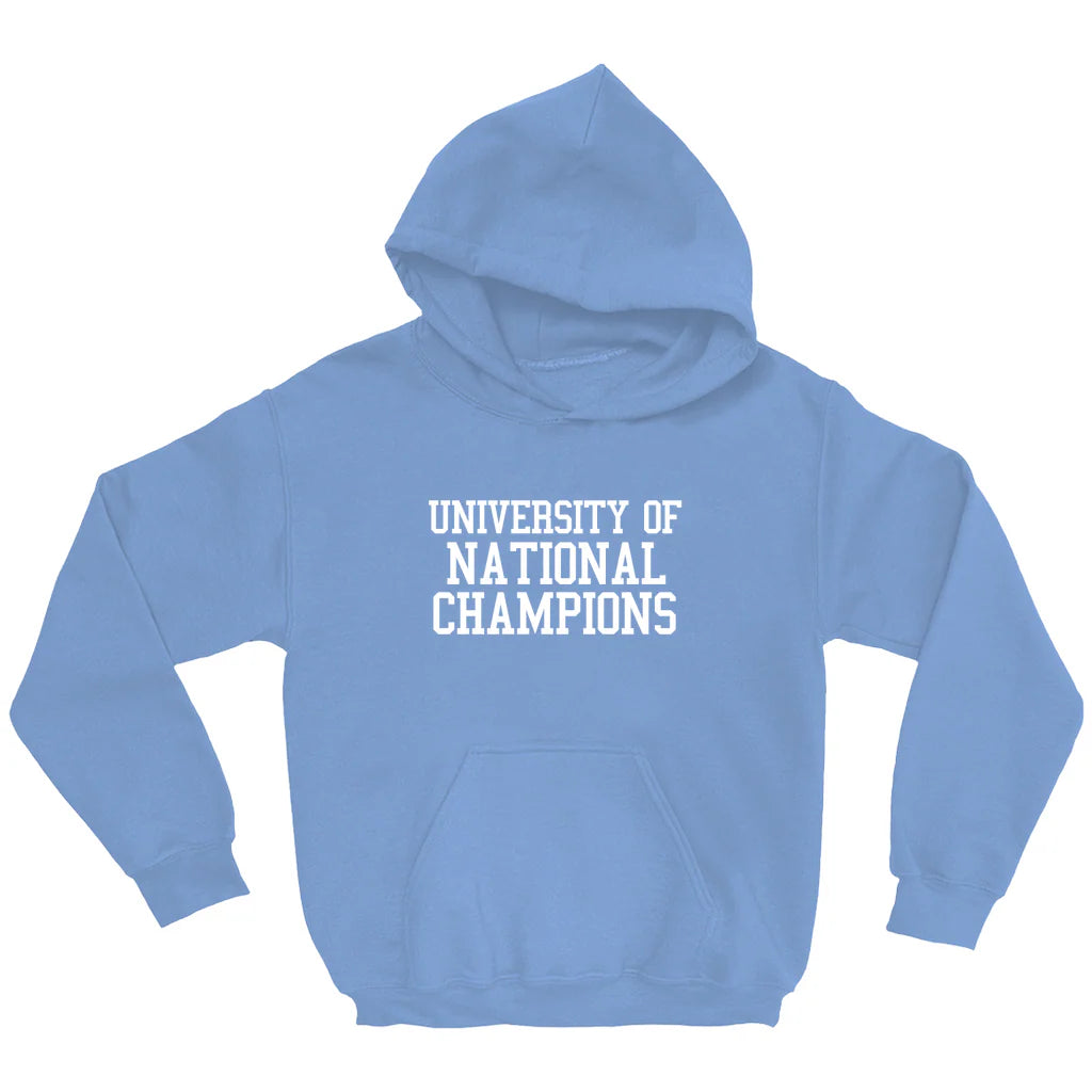University of National Champions Adult Hoodie in Carolina Blue