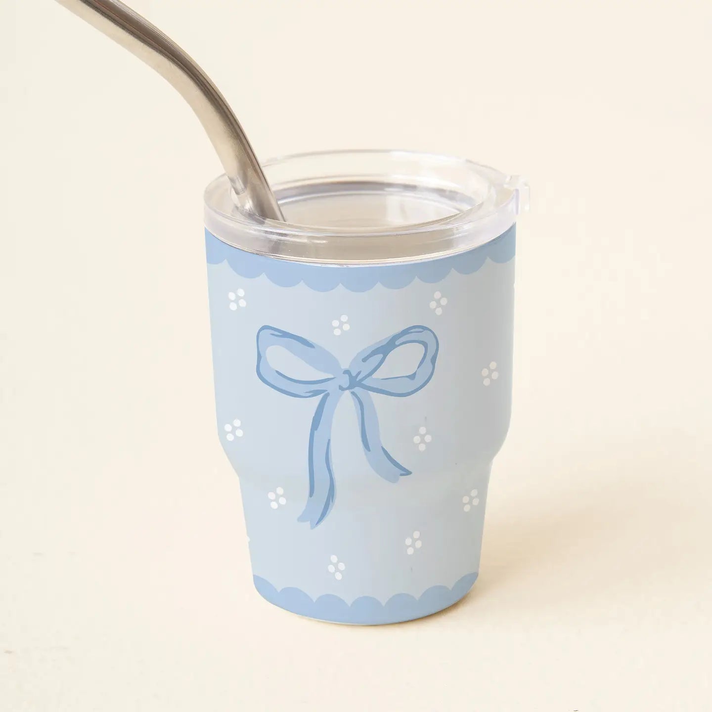 Carolina Blue Bow Tiny Tumbler 2oz