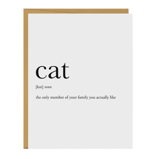 Cat Definition Everyday Greeting Card