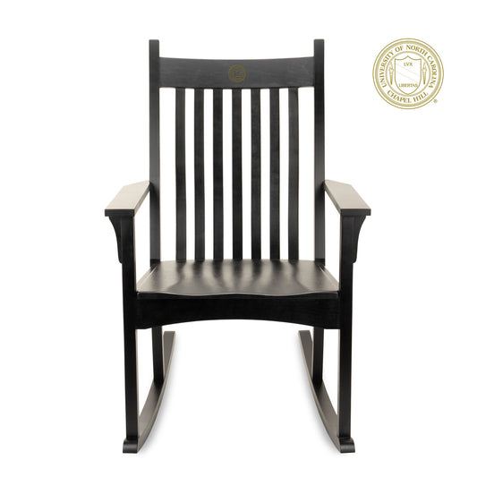University of North Carolina at Chapel Hill Etched Ebony Wood Rocking Chair