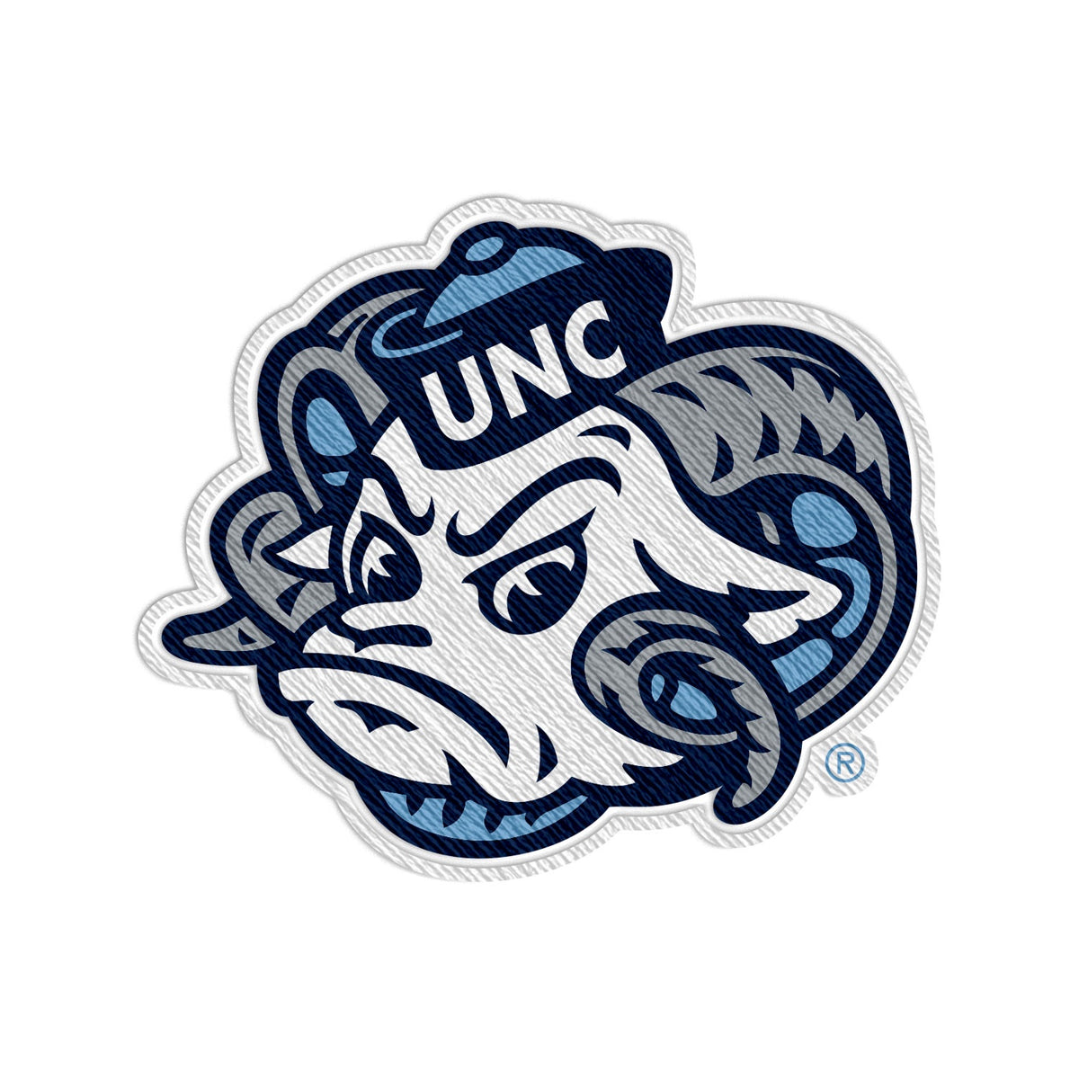 UNC Rameses Logo Embroidered Patch 3"
