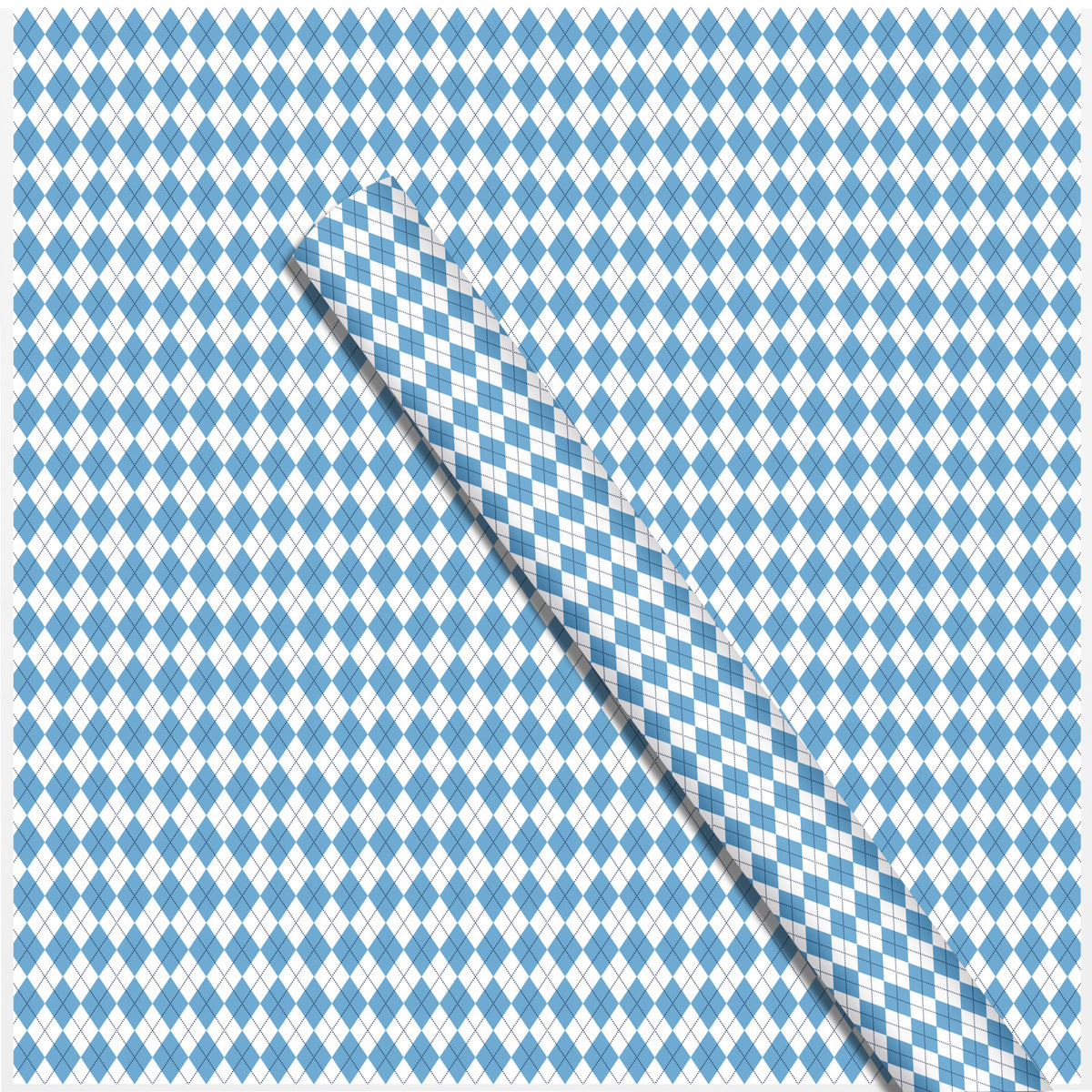 Carolina Blue Argyle Pattern Wrapping Paper