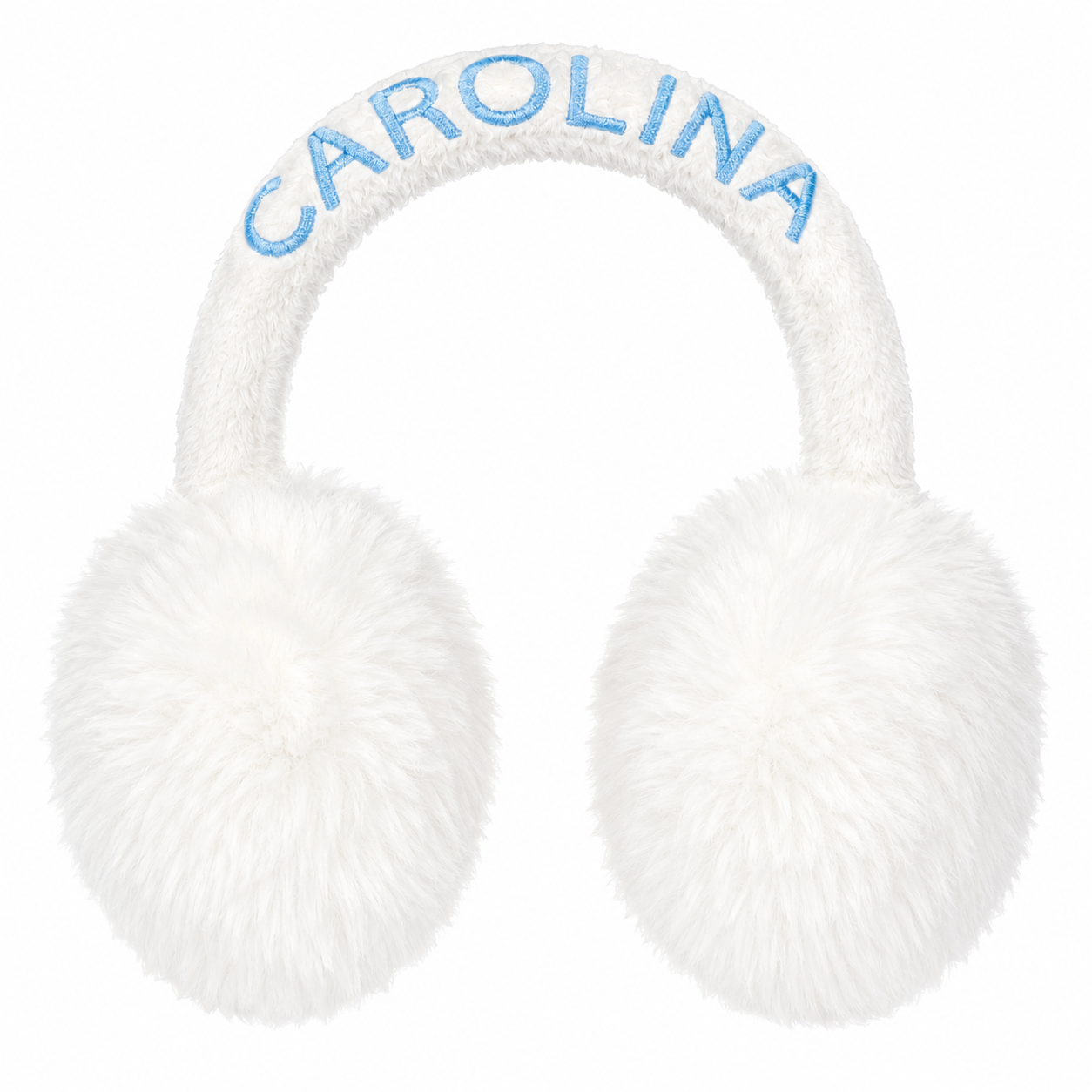 Carolina Tar Heels White Winter Fluffy Earmuffs