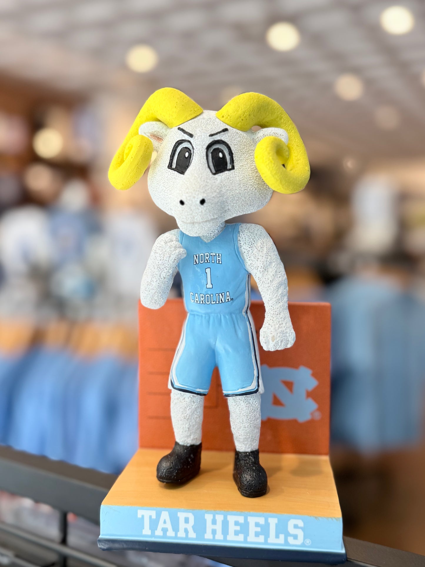 North Carolina Tar Heels March Basketball Rameses Bobblehead