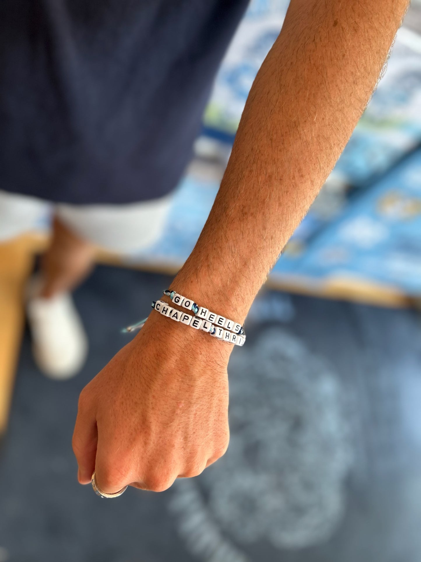 UNC Chapel Thrill Bead Bracelet Adjustable Size