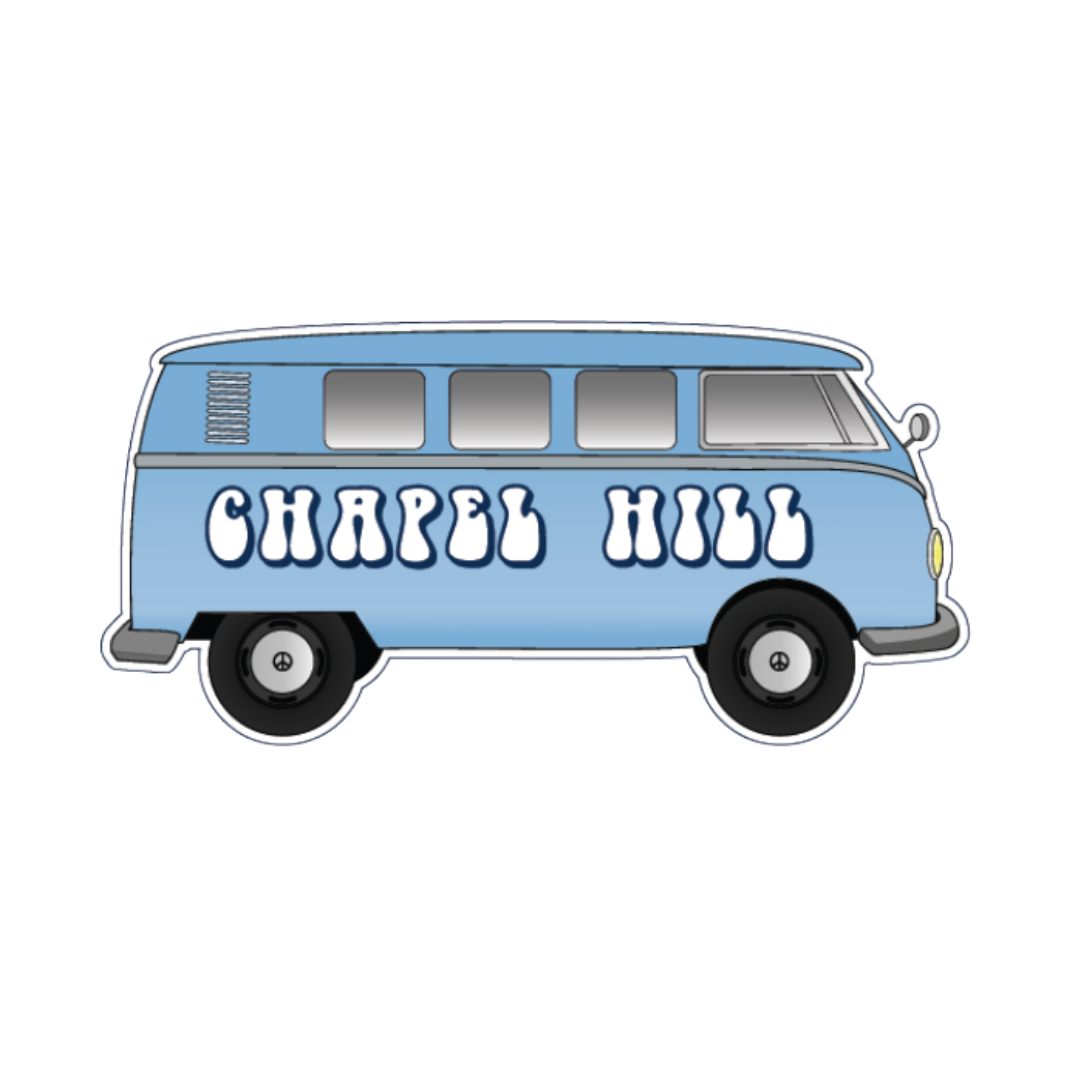 Chapel Hill Hippie Van Rugged Sticker by SHB