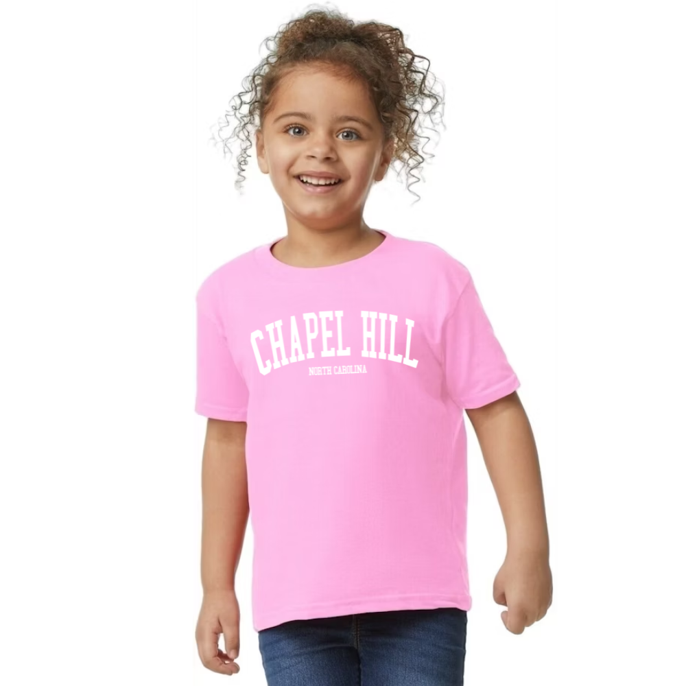 Pink Chapel Hill NC Kid's T-Shirt