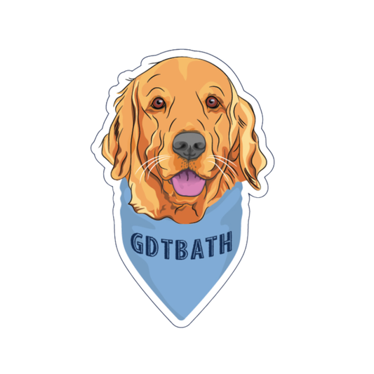 GDTBATH Golden Retriever Face Rugged Sticker by SHB