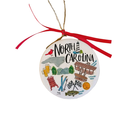 State of North Carolina Christmas Ornament