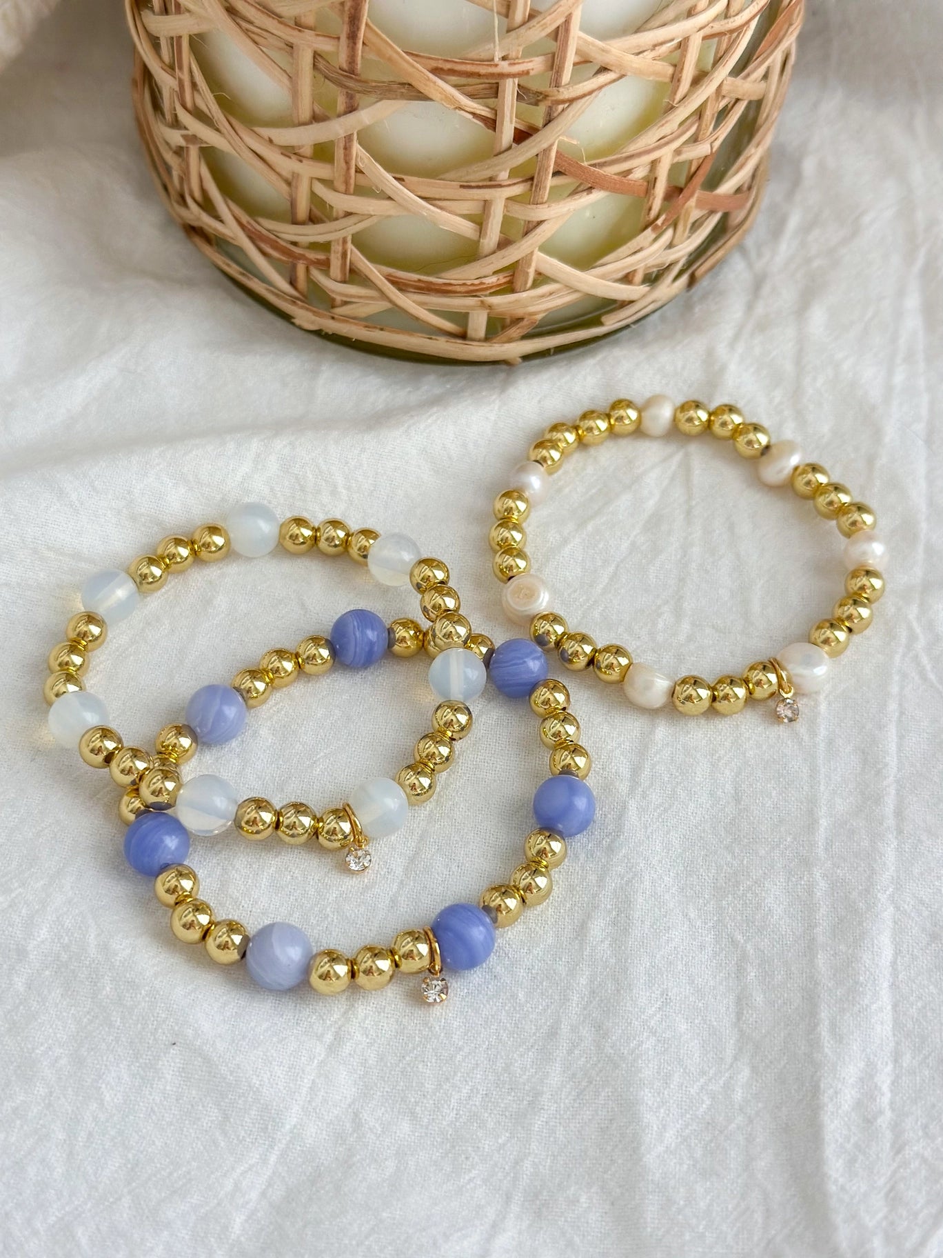 Periwinkle Shayla Stretch Bracelet by Annabanana