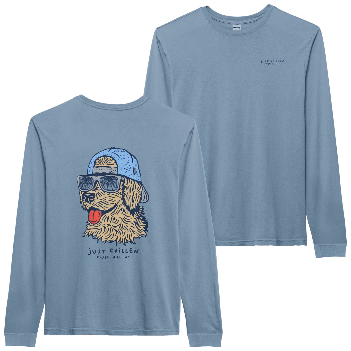 Golden Retriever Just Chillen in Chapel Hill Long Sleeve T-Shirt