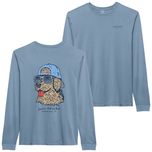 Golden Retriever Just Chillen in Chapel Hill Long Sleeve T-Shirt