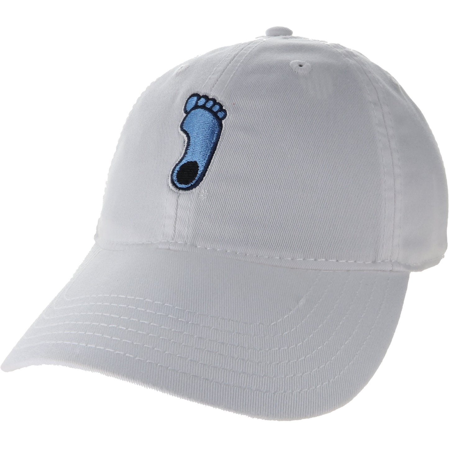 UNC Foot Logo Classic Adult Hat in White