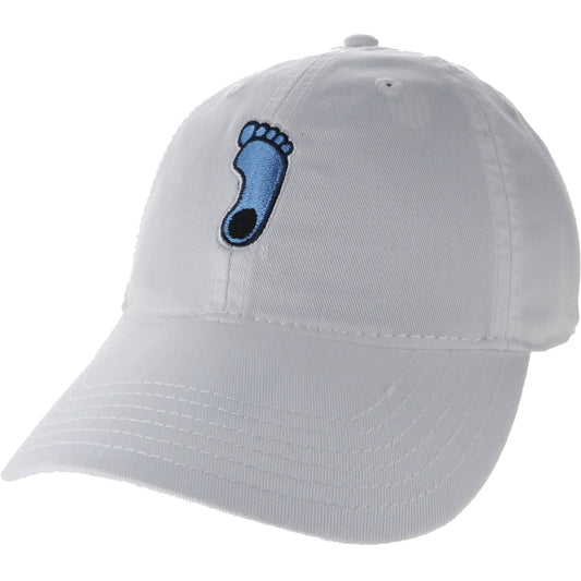 UNC Foot Logo Classic Adult Hat in White