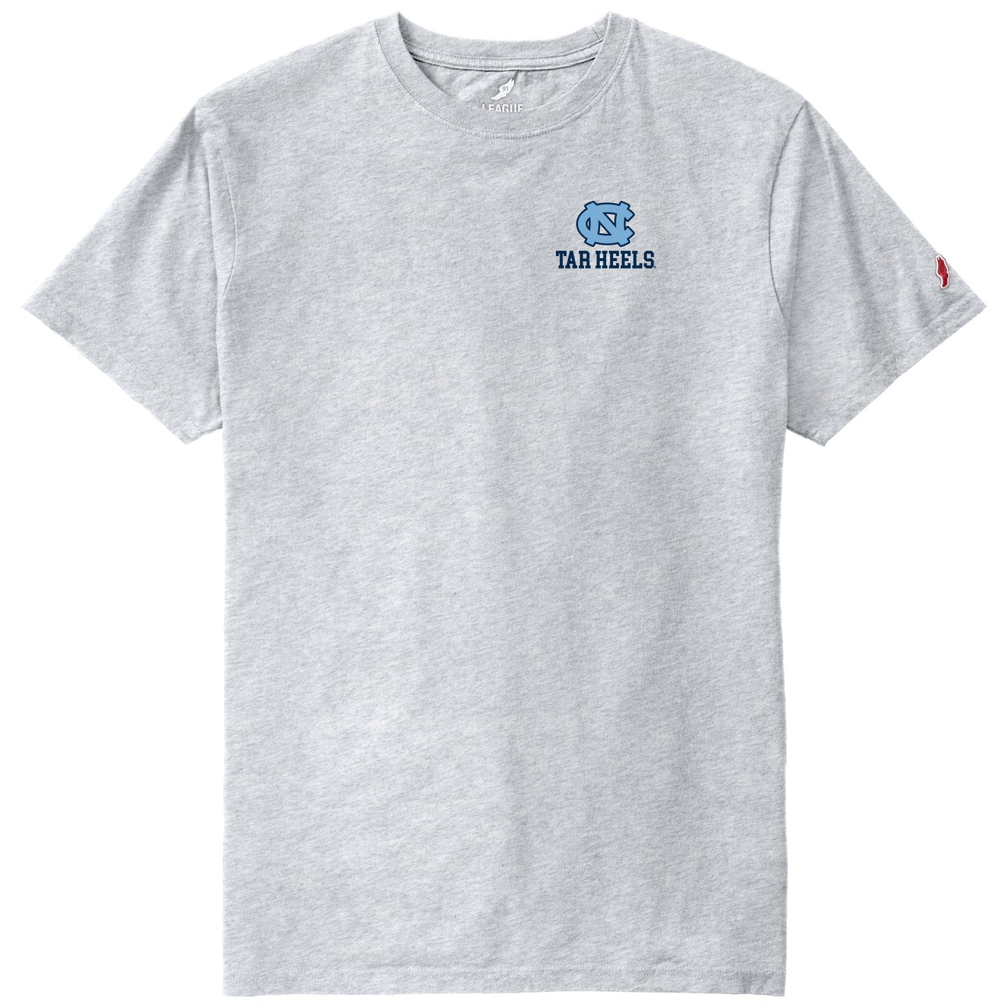 UNC Tar Heels Grey Left Chest Embroidered T-Shirt by League