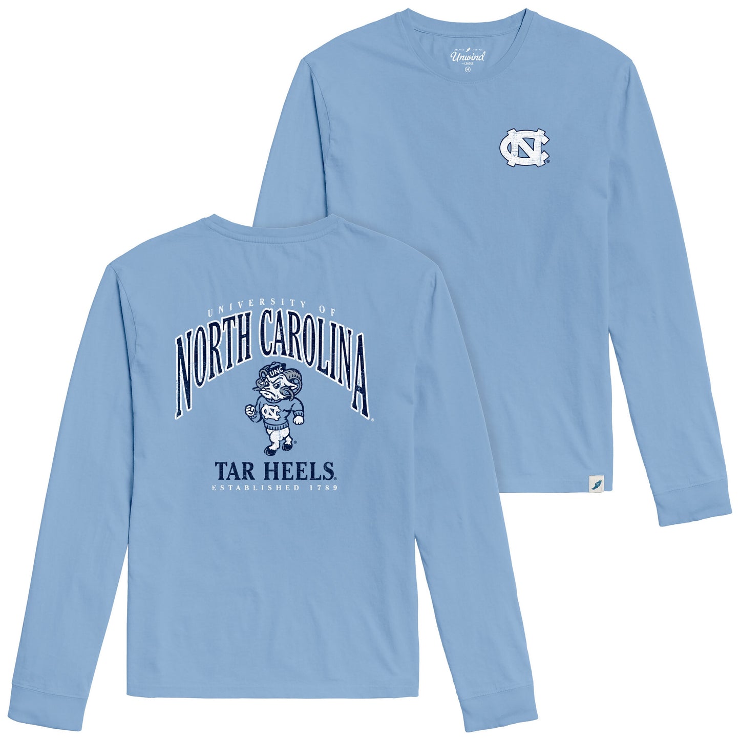 North Carolina Tar Heels Blue Long Sleeve T-Shirt by League