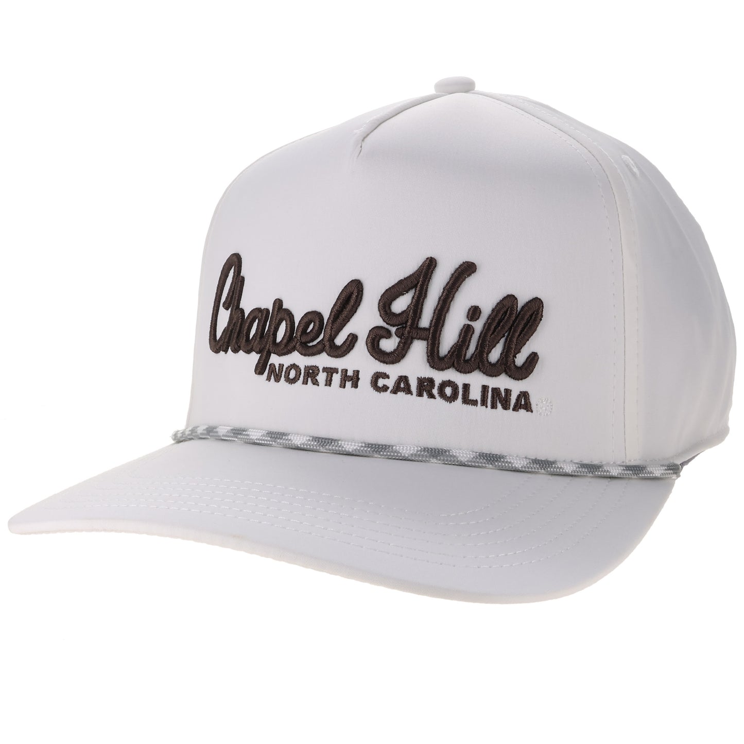 Chapel Hill Cursive Caddy Hat with Rope in White