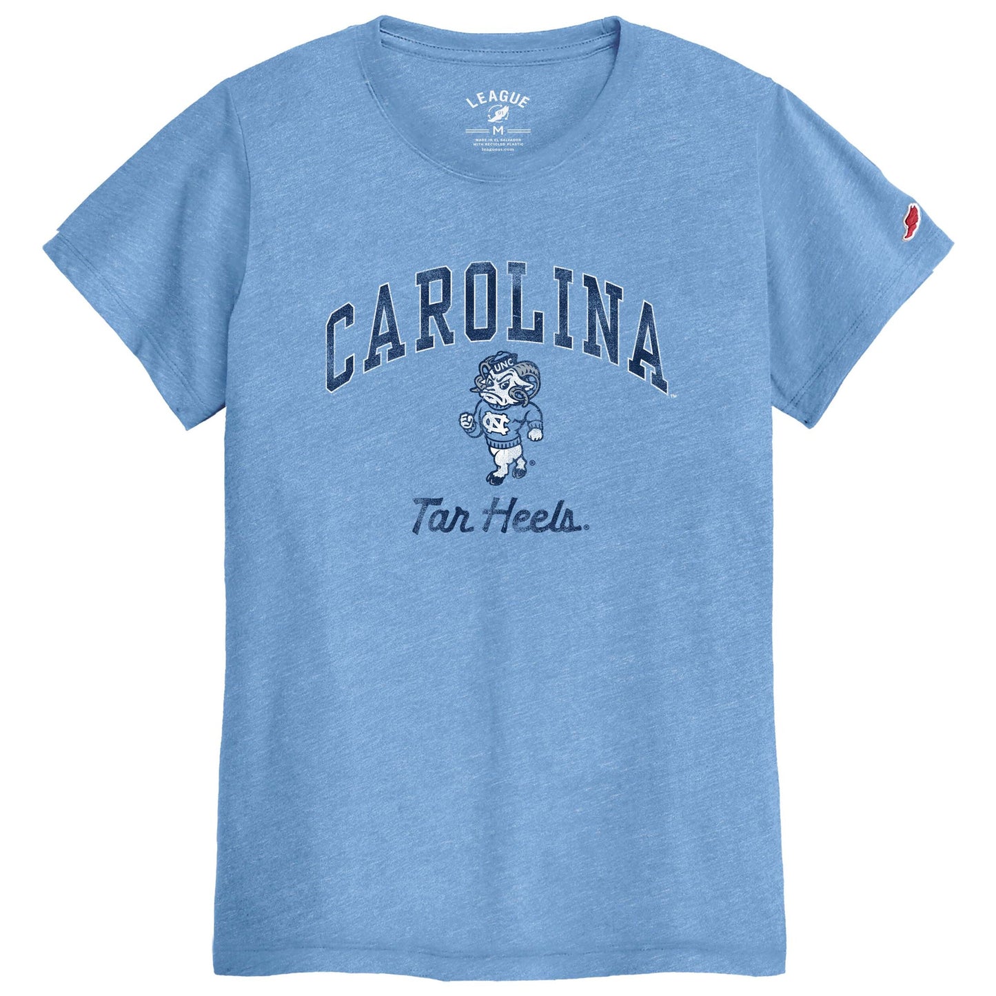 UNC Carolina Blue Crewneck Women's Top with Rameses