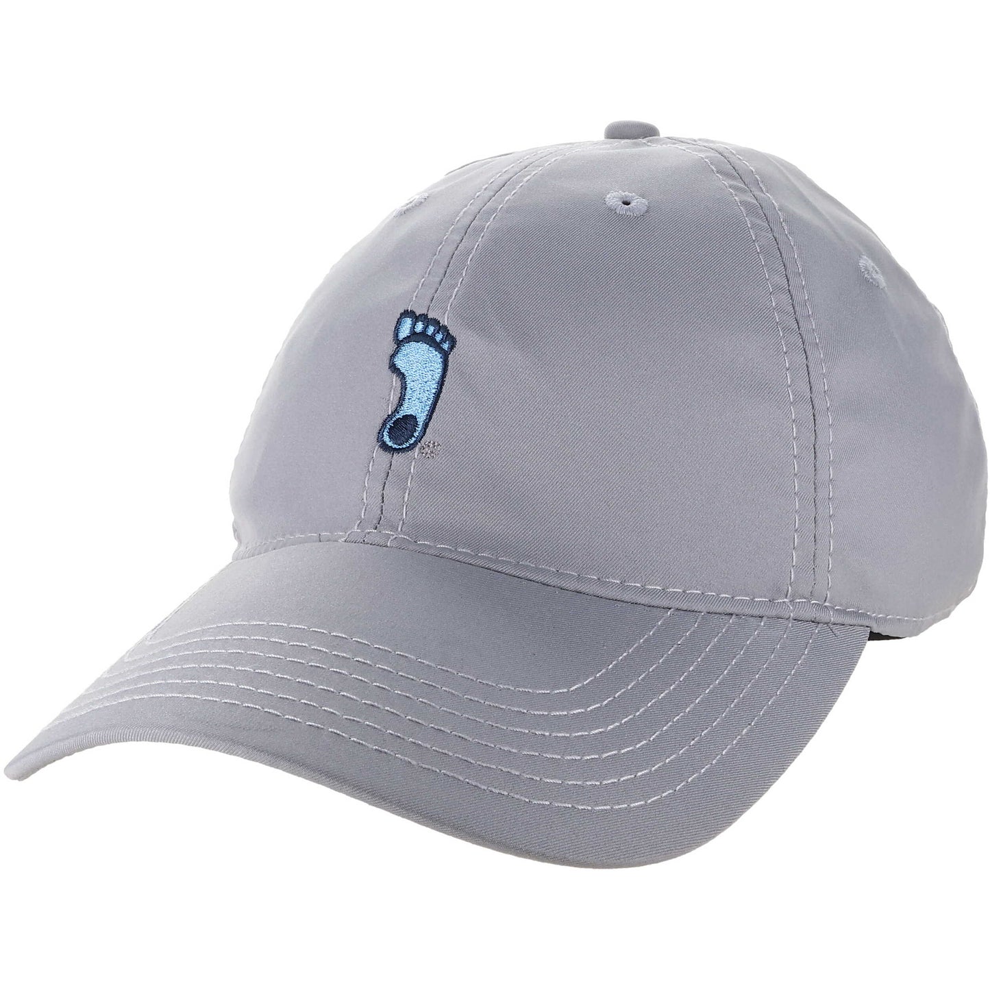 UNC Dry Fit Tar Heel Foot Hat in Grey by Legacy