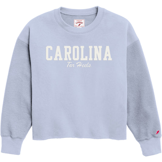 Carolina Tar Heels Cashmere Blue Crop Sweatshirt