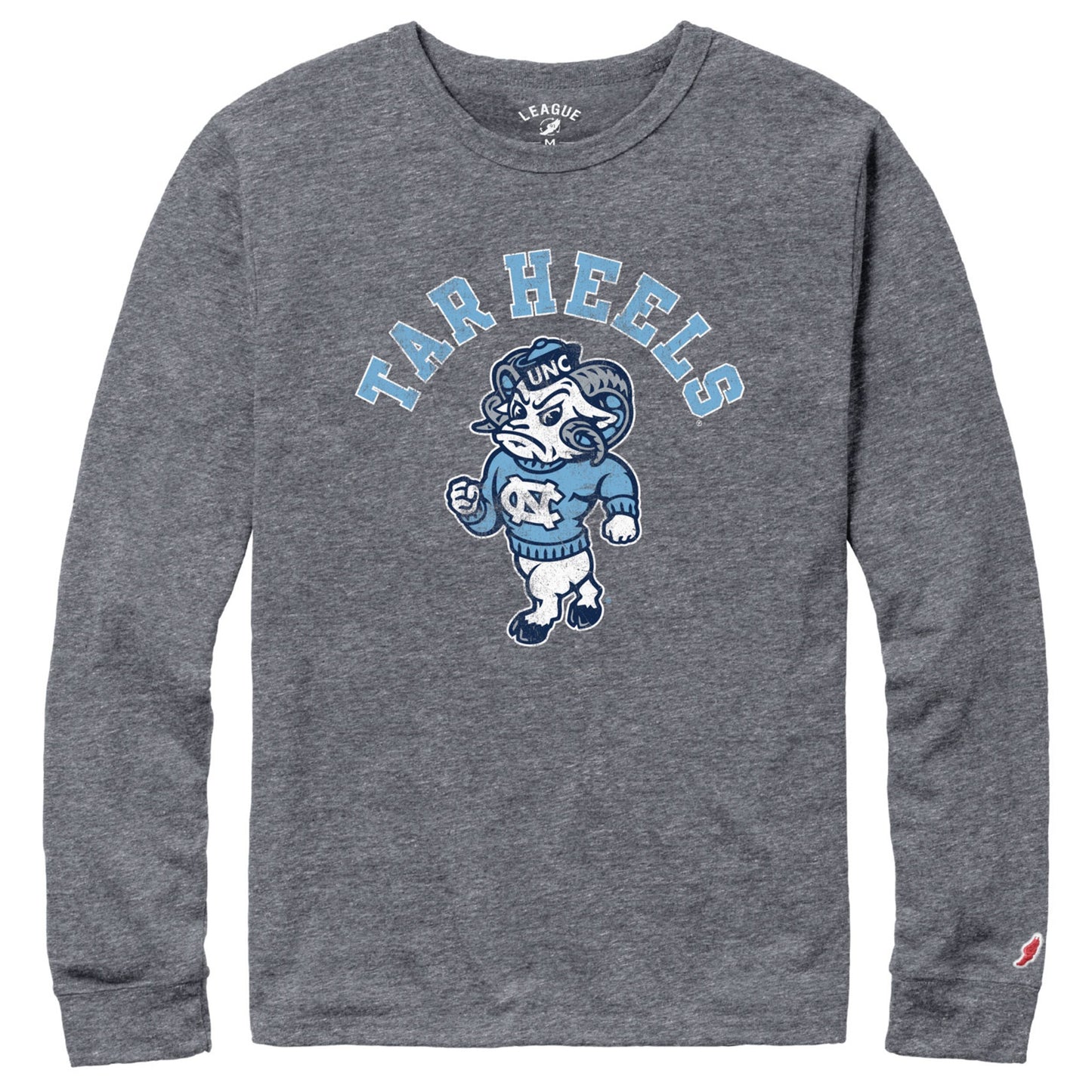 Vintage Tar Heels Strutting Rameses Adult Long Sleeve T-Shirt