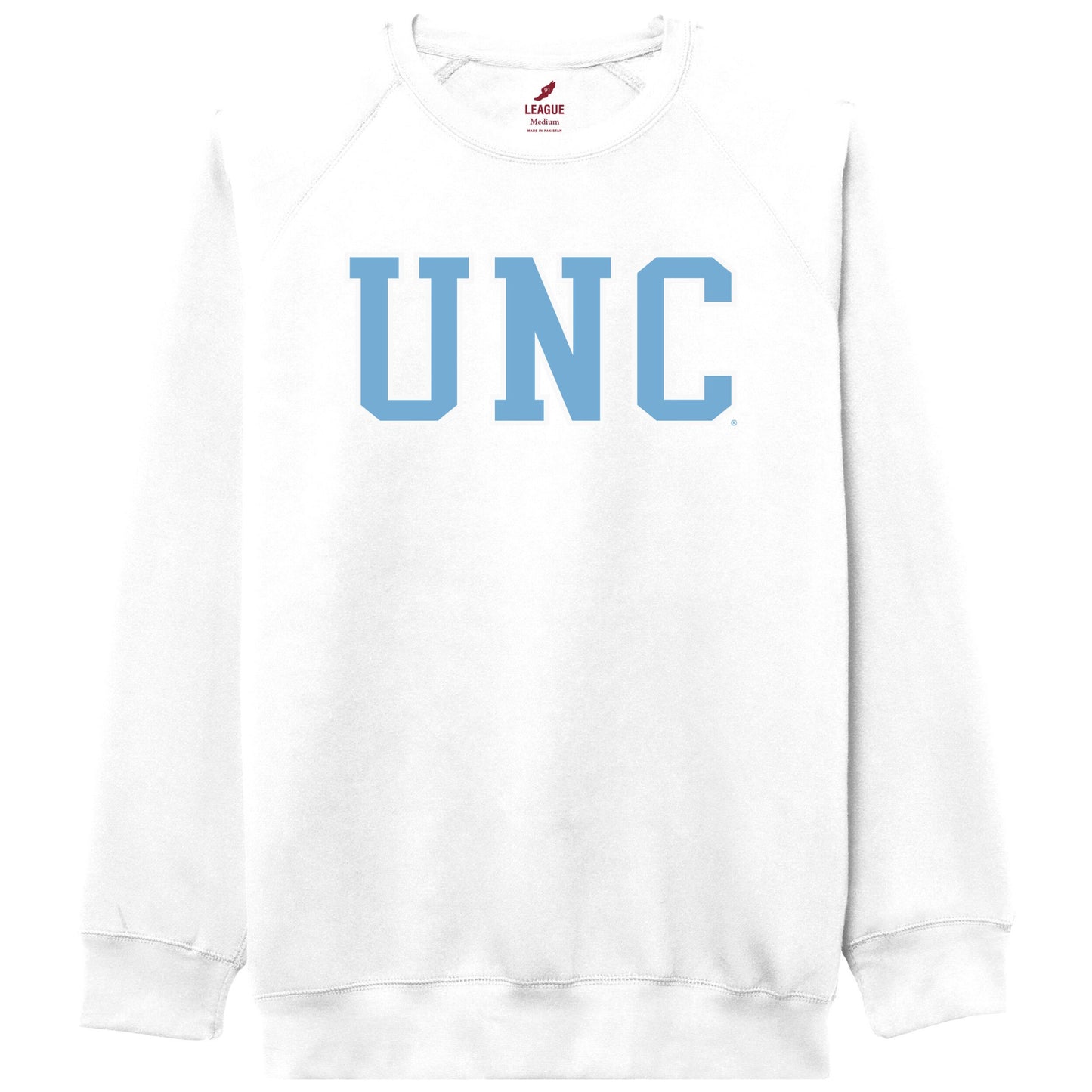UNC Letters Adult Crewneck Sweatshirt in White