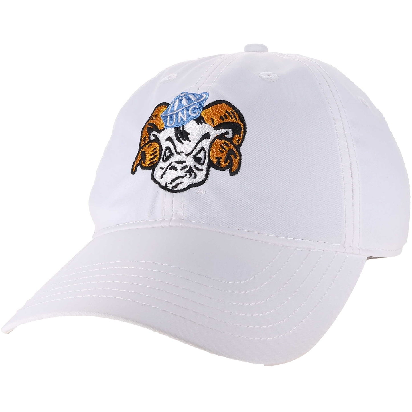 Vintage Rameses Hat in White Athletic Dry Fit Material - Main View - Legacy