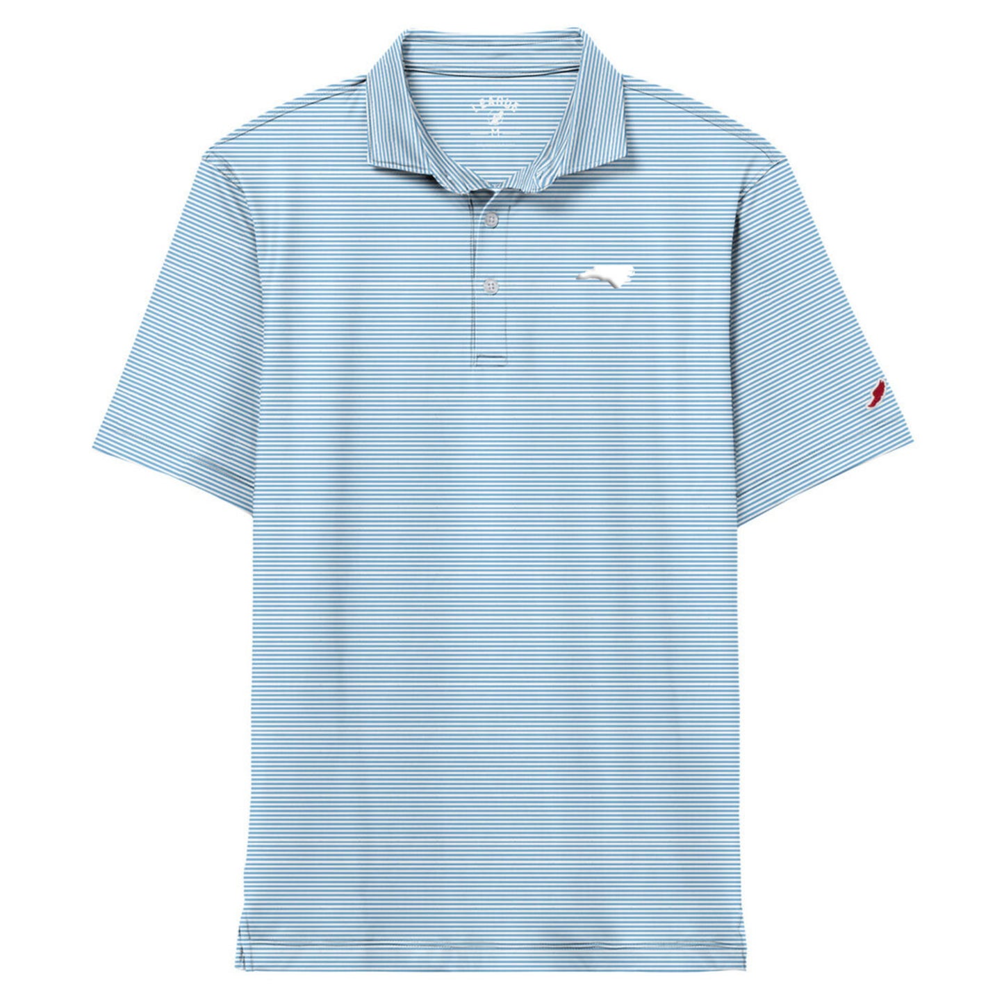 Carolina Blue Striped North Carolina Men's Polo by League
