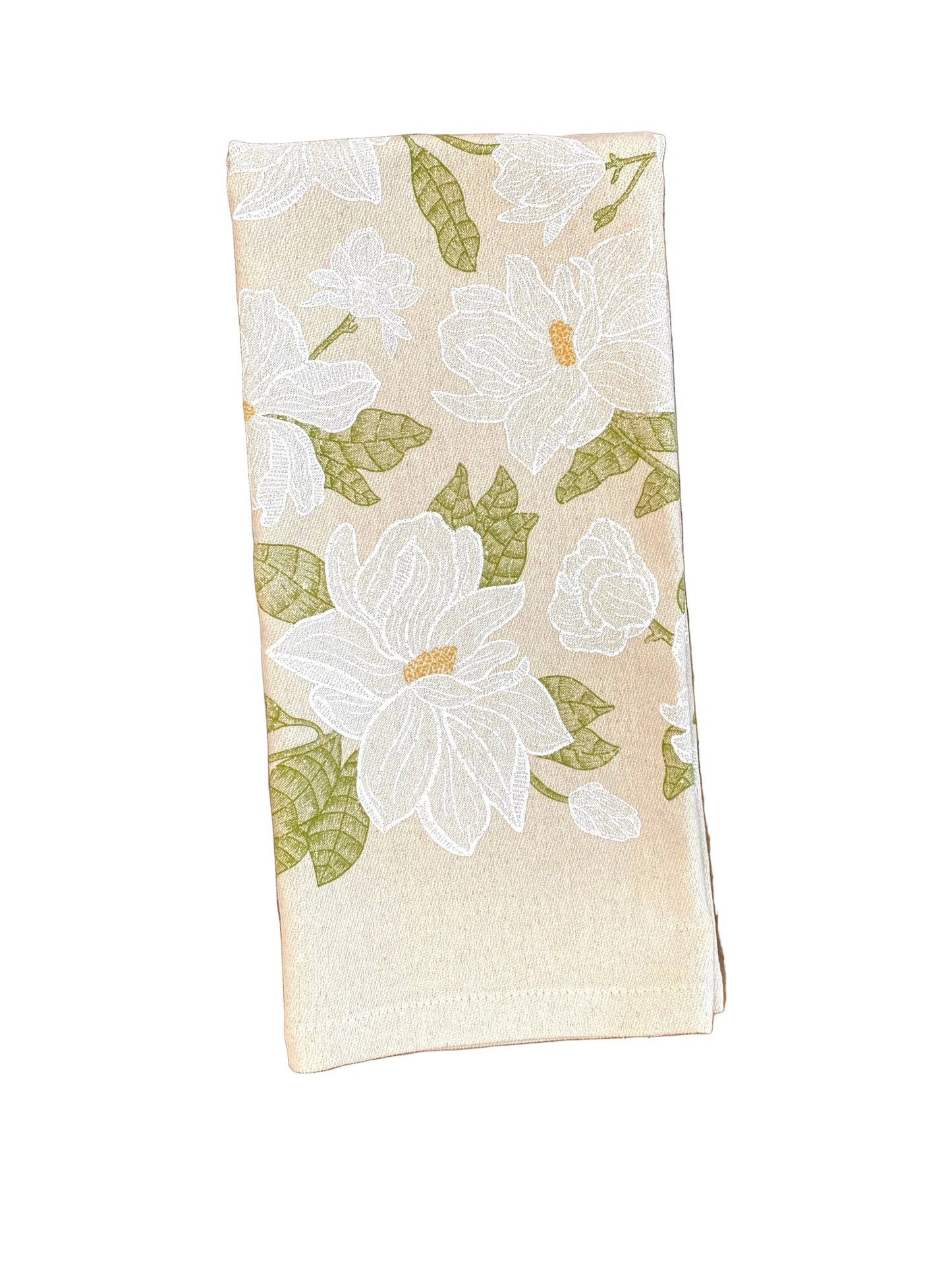 Magnolia Pattern Kitchen Towel - Main View - Southern Fried Design Barn