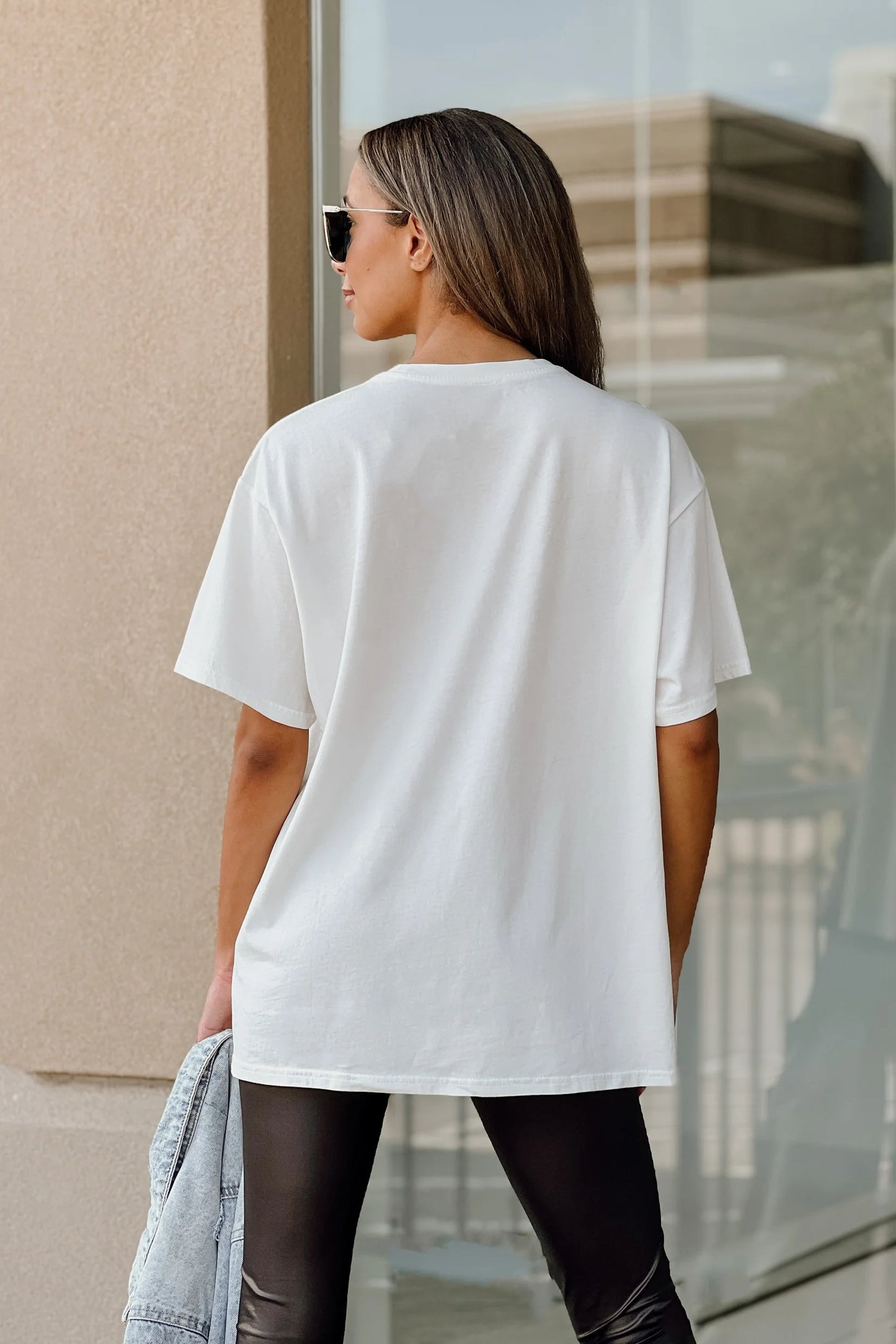 Tar Heels in Pink Oversized White T-Shirt