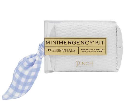 Minimergency Blue Gingham Scarf Kit