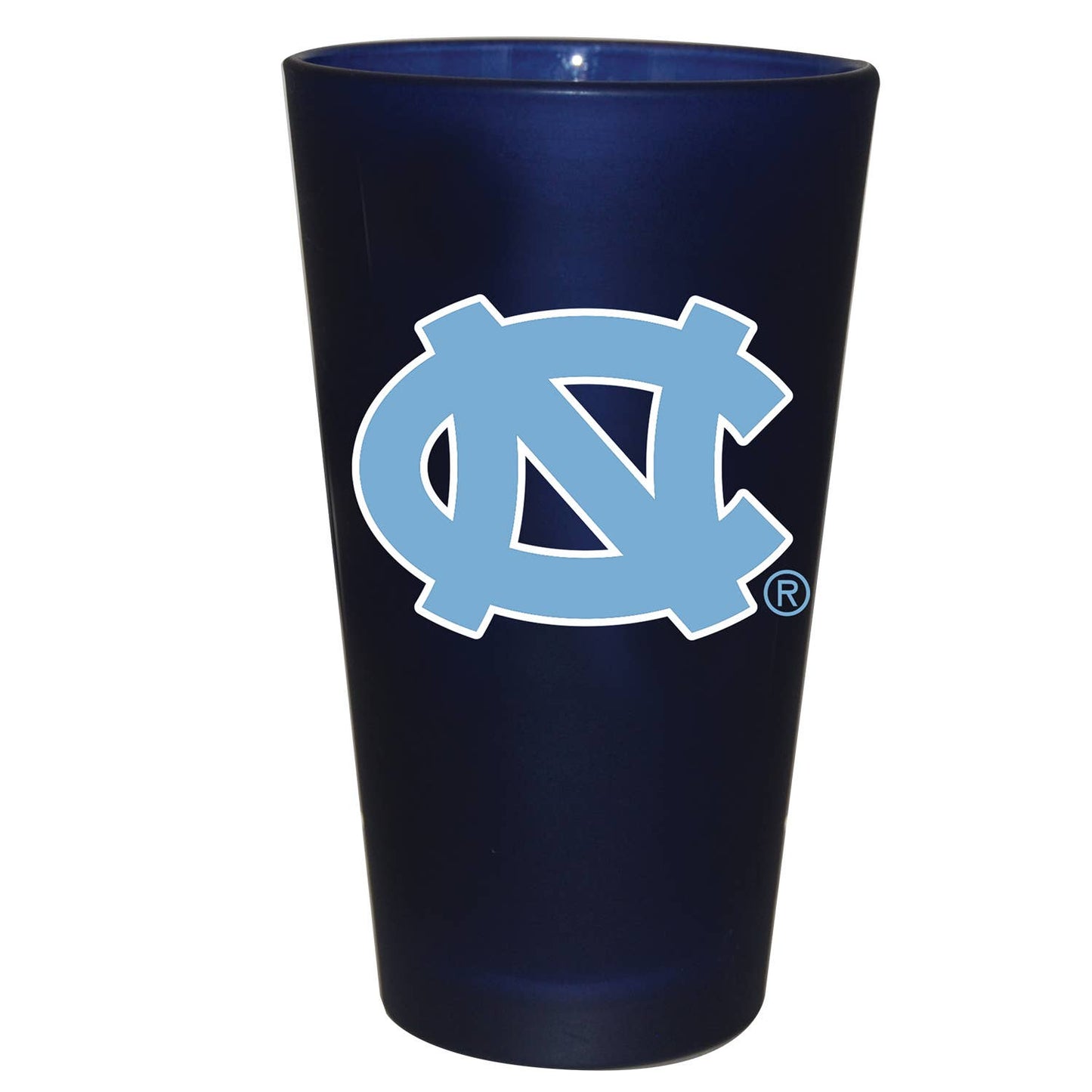 16oz UNC Navy Frosted Pint Glass
