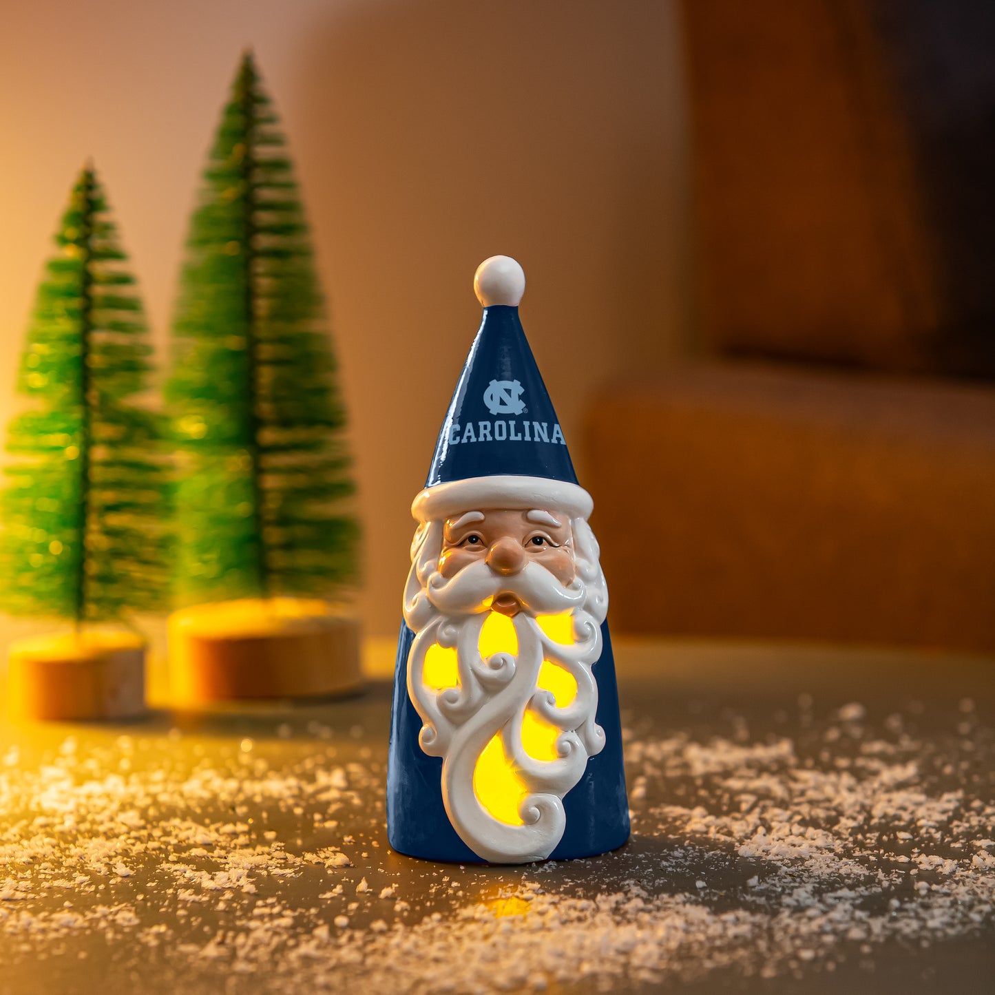 University of North Carolina Santa LED Statue 8"