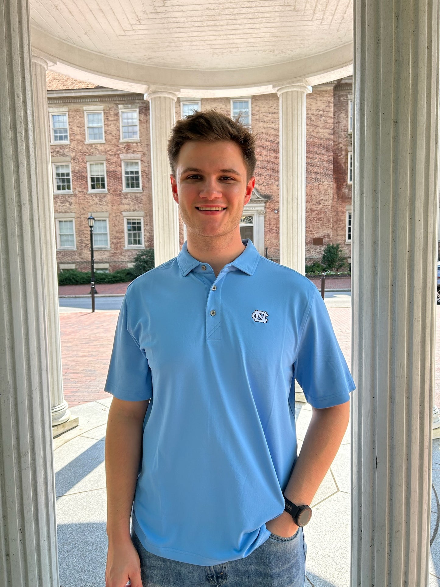UNC Tar Heels Men's Blue Virtue Polo by Cutter and Buck