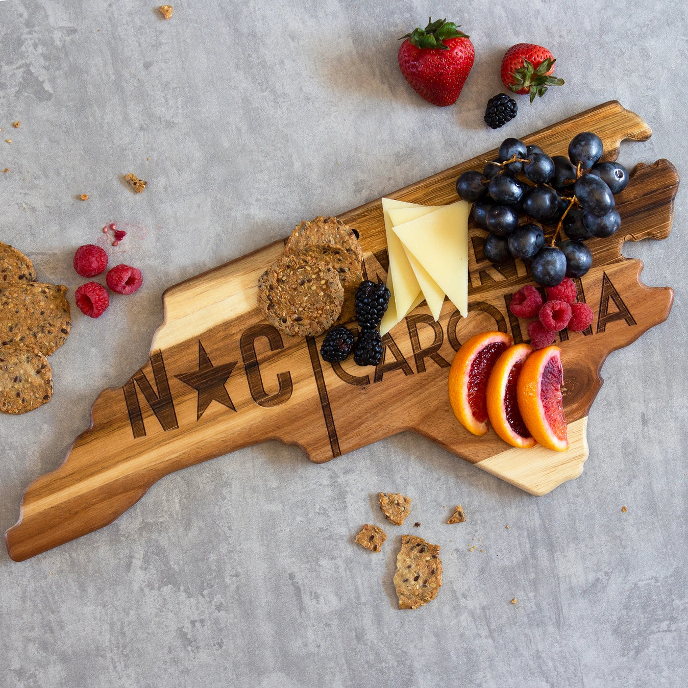 Rock & Branch North Carolina Serving Board - Lifestyle View - Totally Bamboo