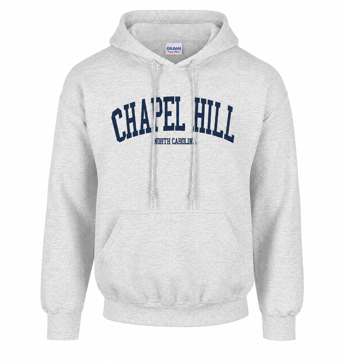 Chapel Hill North Carolina Adult Hoodie in Ash Grey