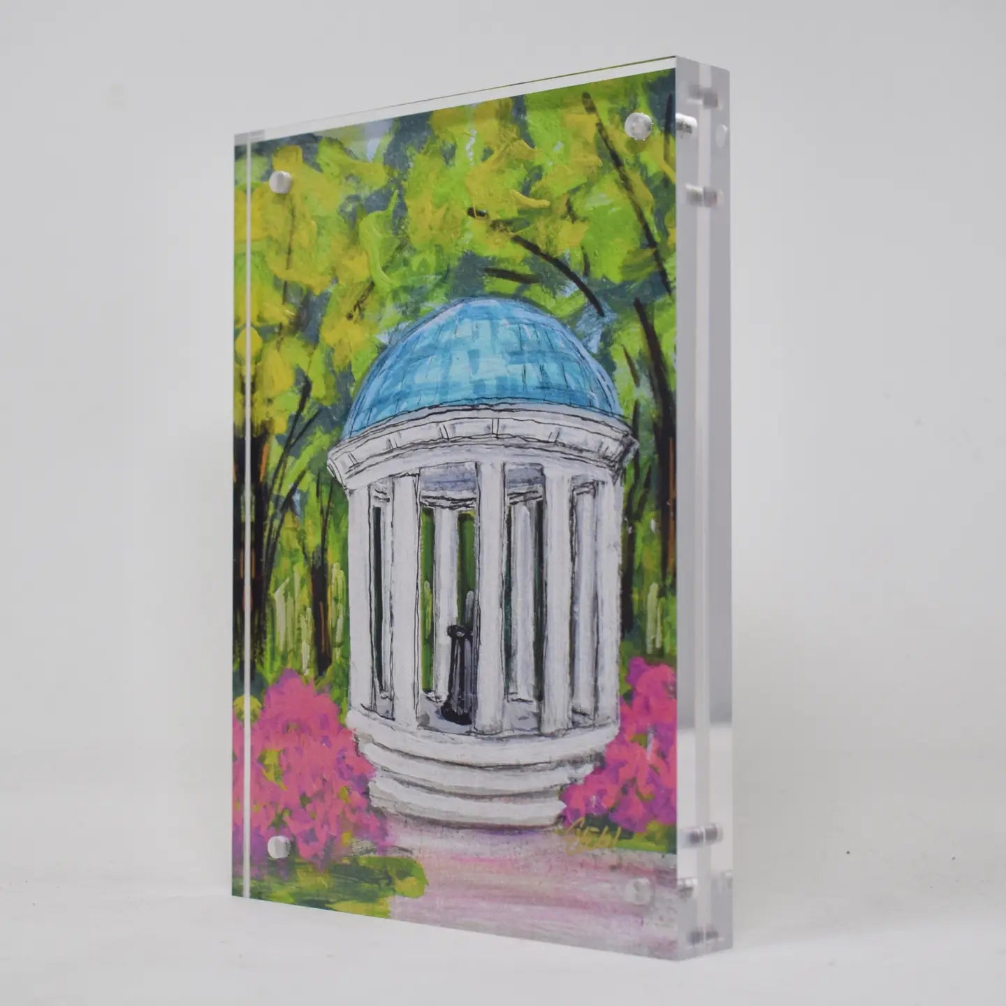 UNC Old Well Acrylic Block 5x7