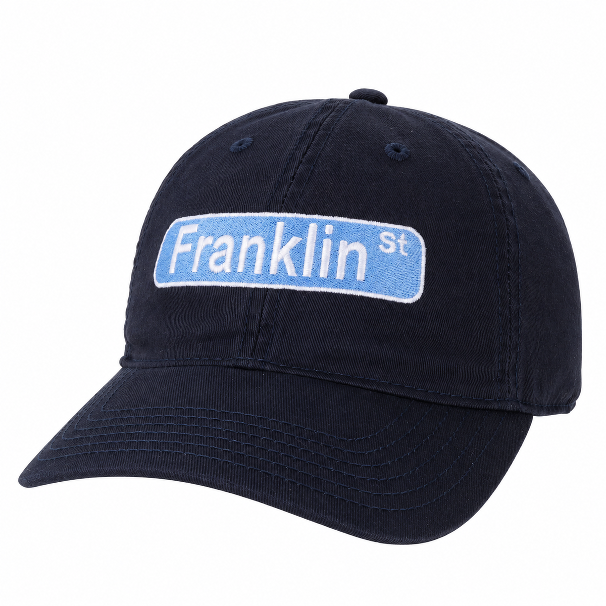 Franklin Street Hat in Carolina and Navy Blue