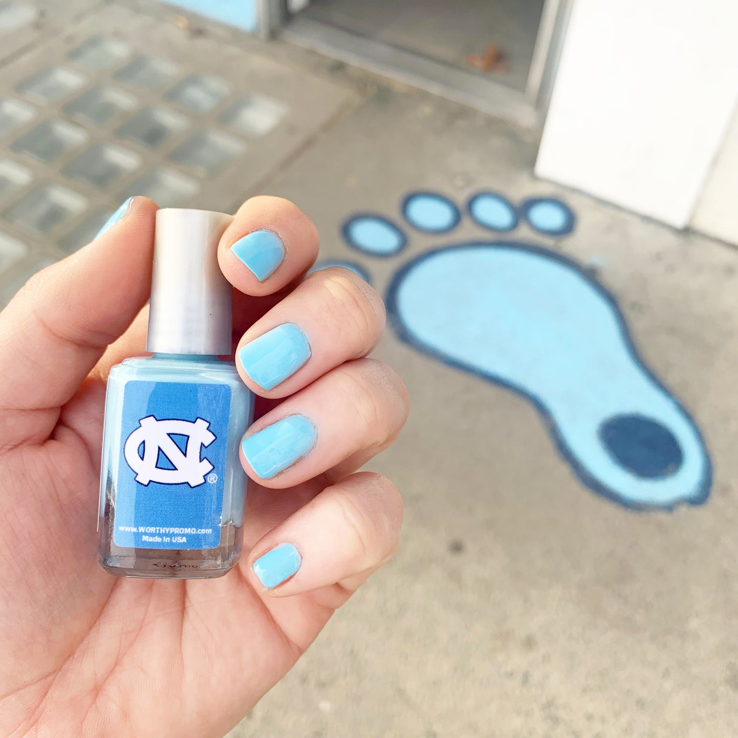 UNC Tar Heels Nail Polish and Manicure Stickers Set
