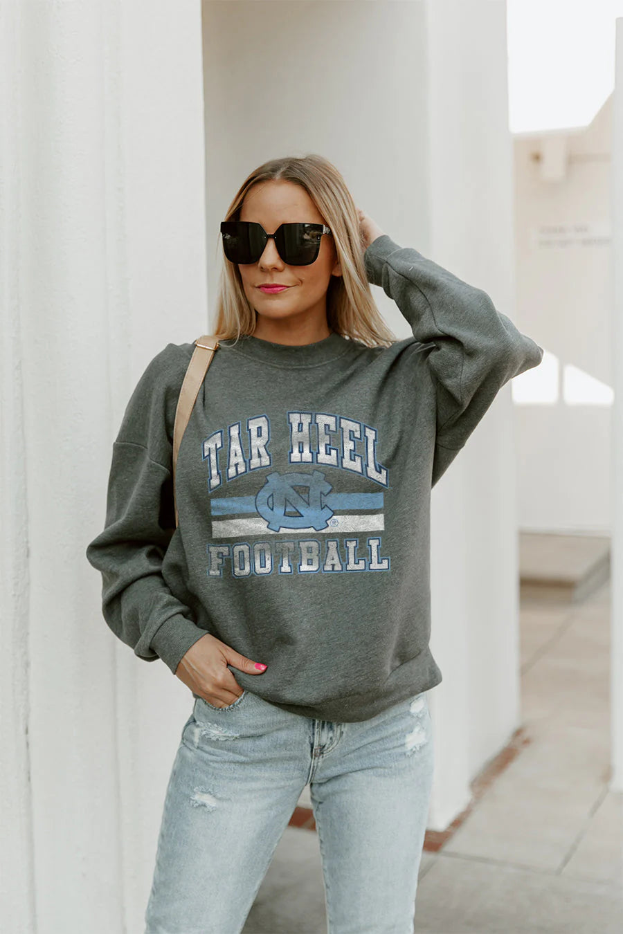 Carolina Tar Heels Football Fleece Adult Sweatshirt