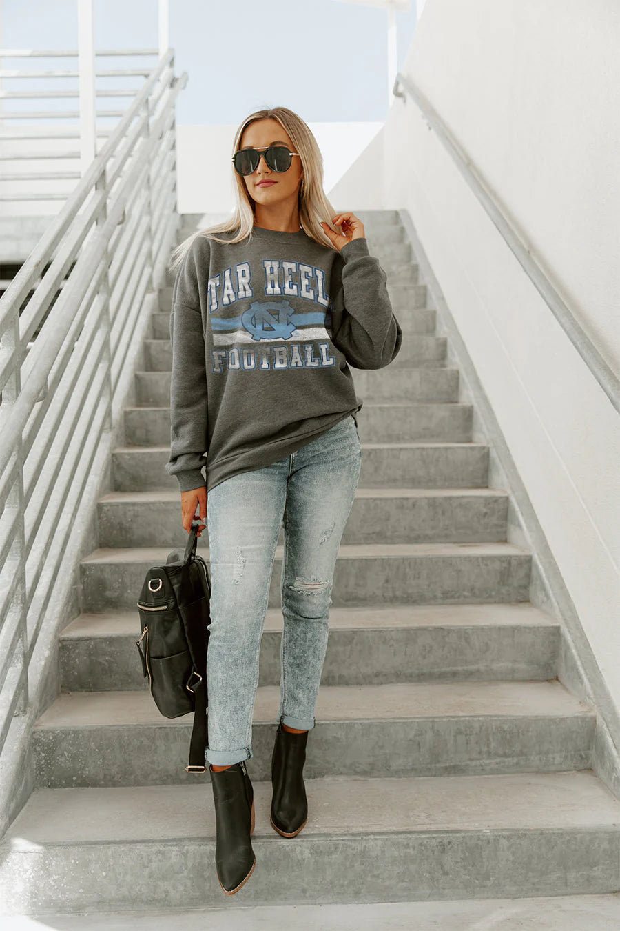 Carolina Tar Heels Football Fleece Adult Sweatshirt
