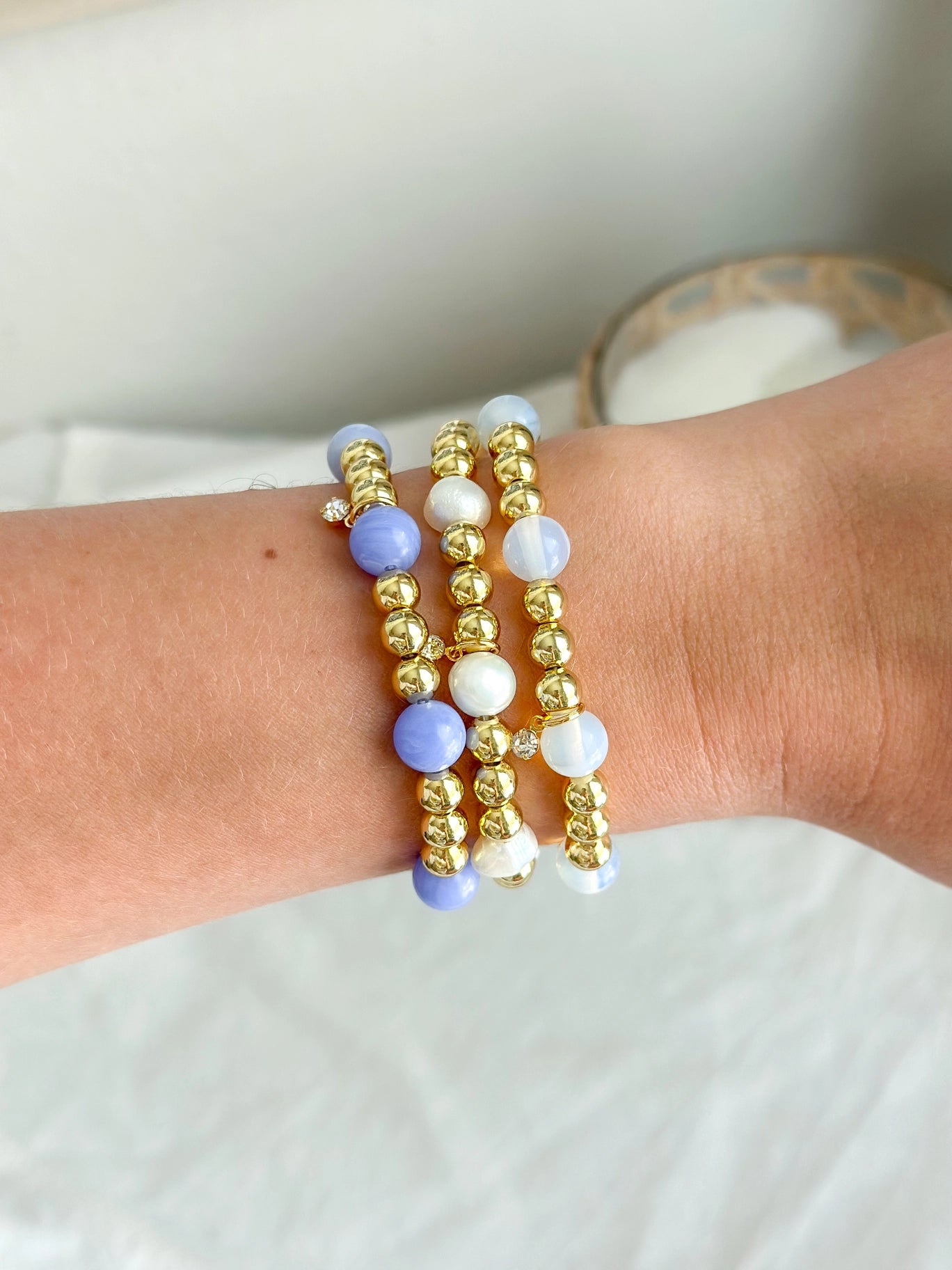 Periwinkle Shayla Stretch Bracelet by Annabanana