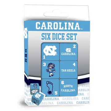 Carolina Tar Heels Dice (Pack of 6)