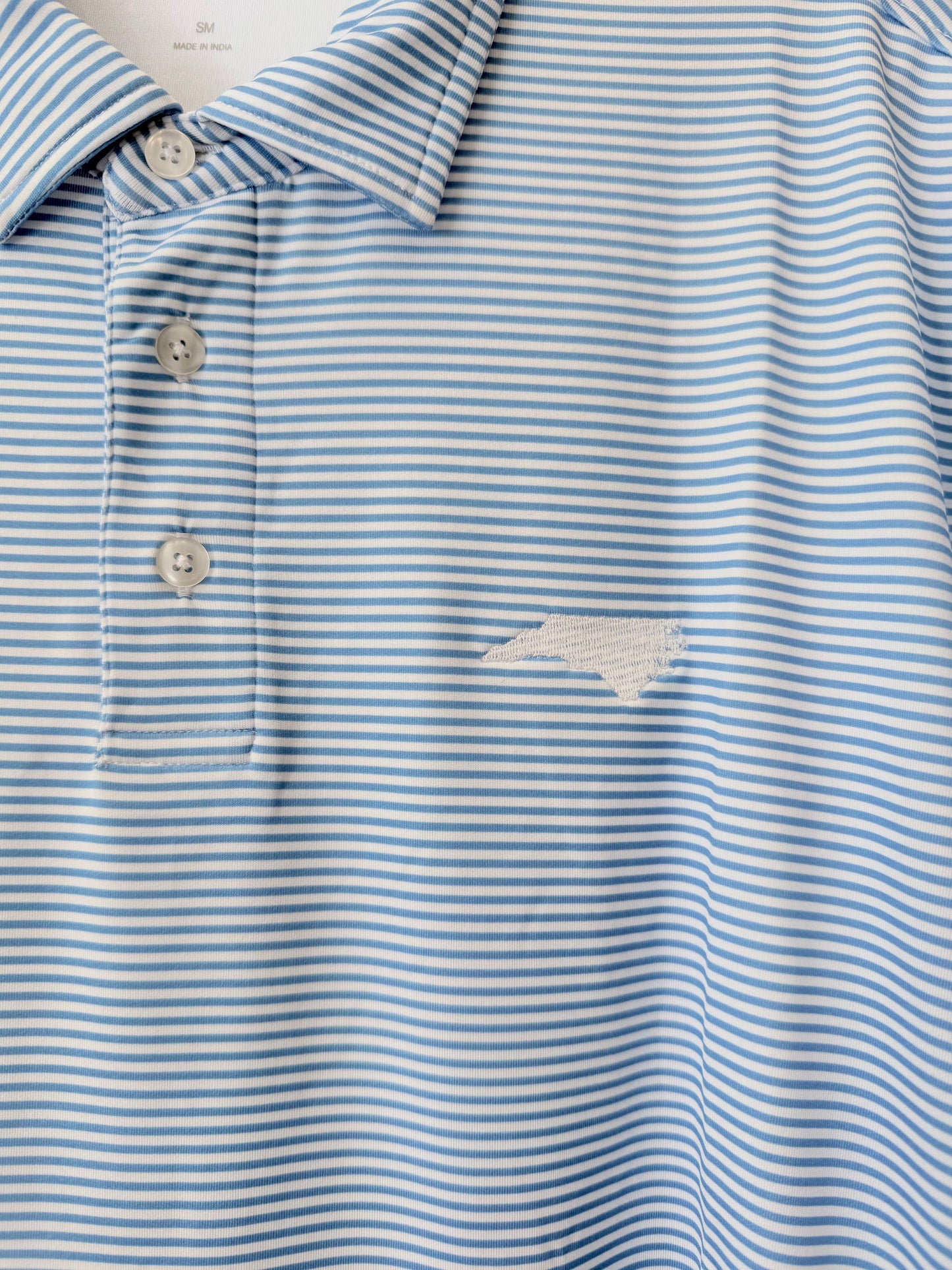 SHB North Carolina Striped Polo - on Left Chest