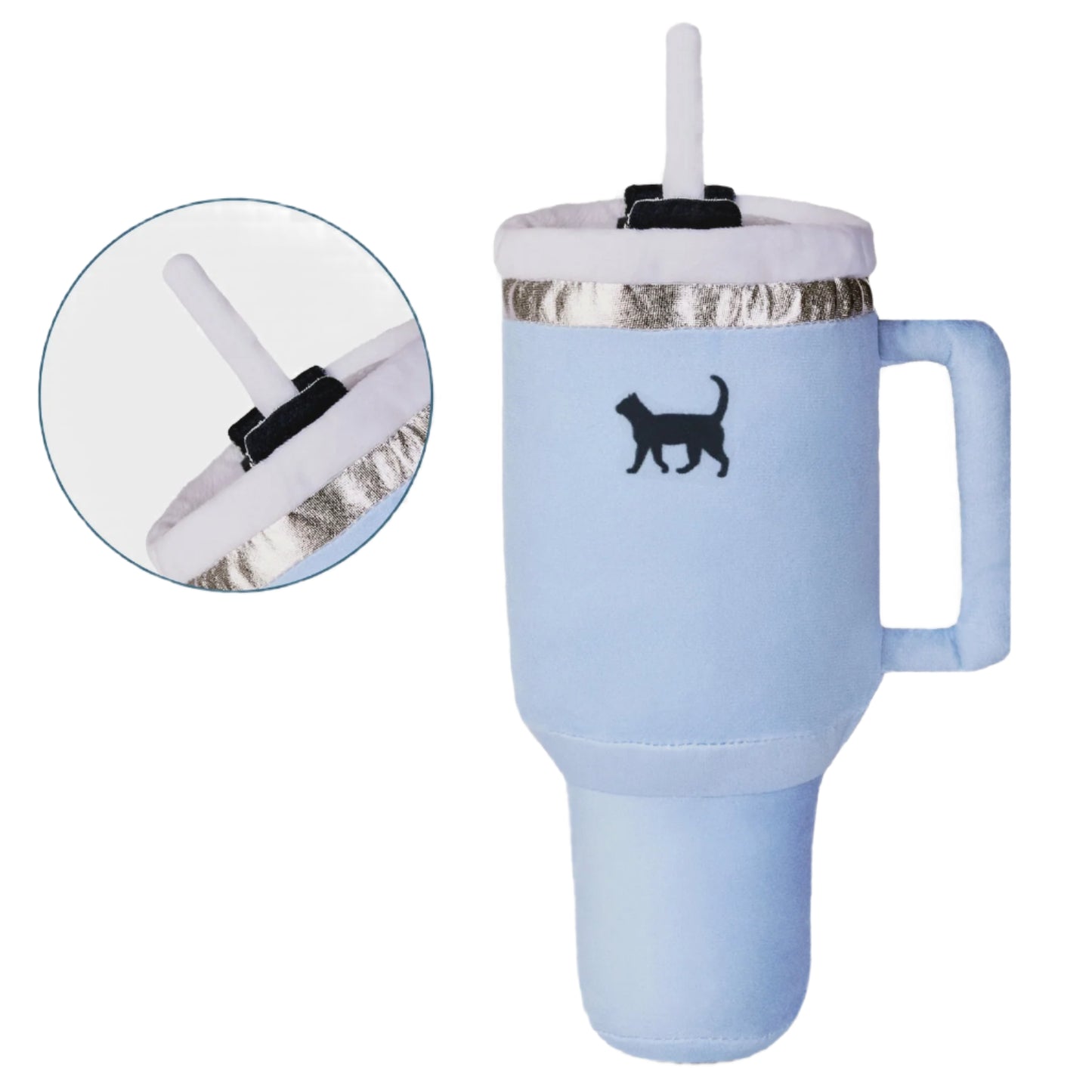 Carolina Blue Plush Stanley Cat Toy