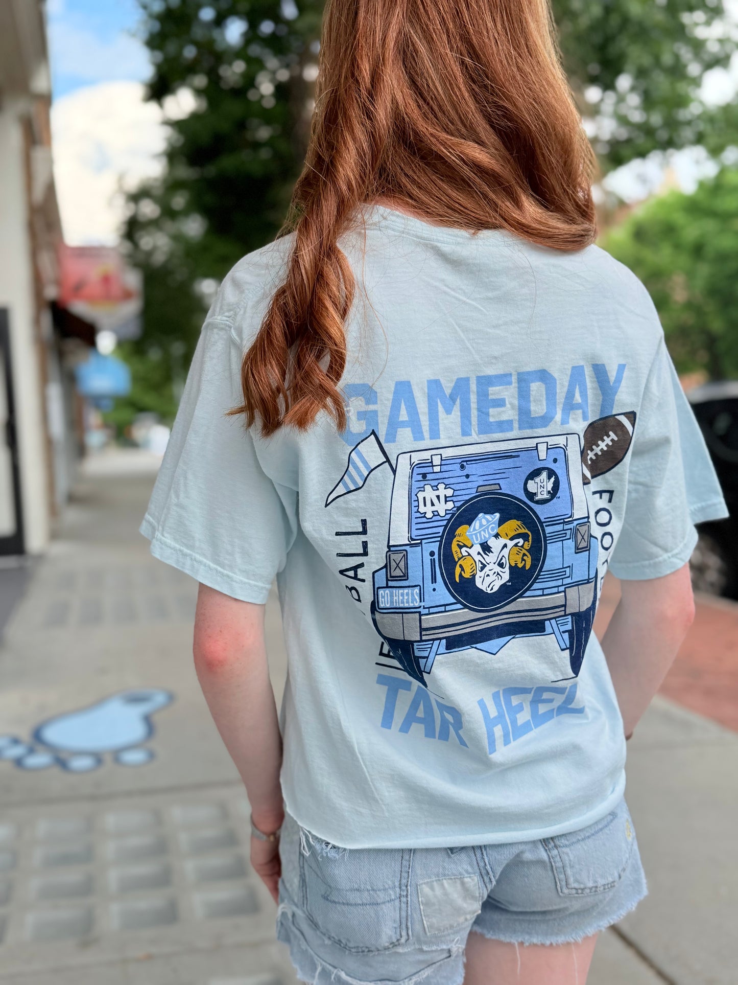 Carolina Tar Heels Vintage Rameses Jeep Crop Top
