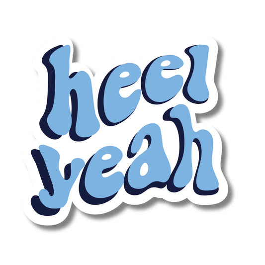 Carolina Blue Heel Yeah Rugged Sticker by SHB